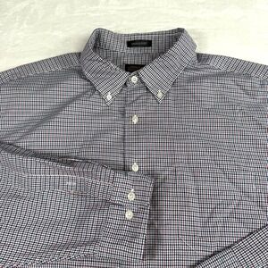 Pendleton Bridgeport Dress Shirt Mens 2XL Red White Blue‎ Checkered Button Down